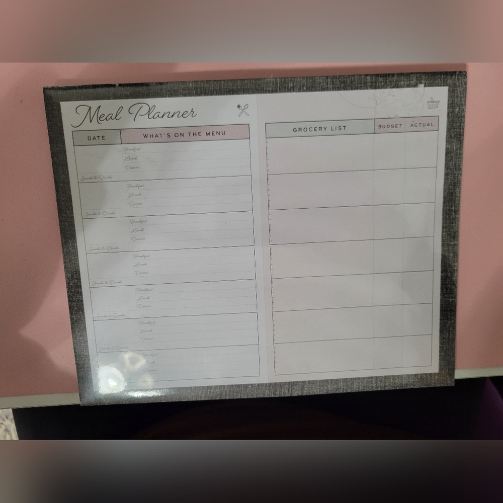 NWT Gartner Studios Desktop Meal Planning/ Grocery Shopping List